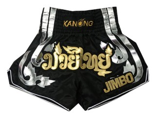 Short Boxe Thai Noir Personnalisé : KNSCUST-1062